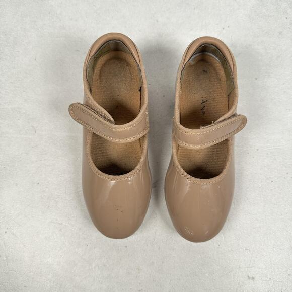 Weissman Tap Dance Shoes Girls Size 10 Tan Patent Mary Jane Strap W2600 - Picture 3 of 13